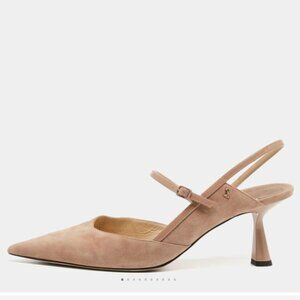Jimmy Choo Beige Suede Ray 65 Slingback Pumps size 39